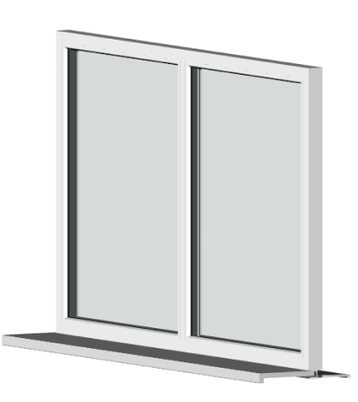 Окно противопожарное двустворчатое E-60 размером 1500*1500 мм.